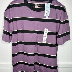 Cat & Jack Purple and Black Striped Tee